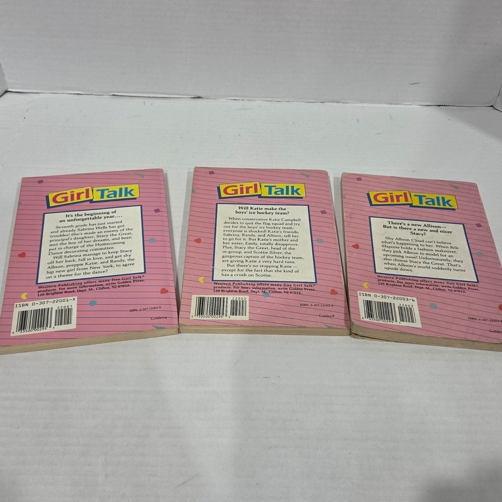 Girl Talk Books Lot 1-3 L.E. Blair Vintage 90s YA Paperback Golden Books 1990 - Picture 2 of 4